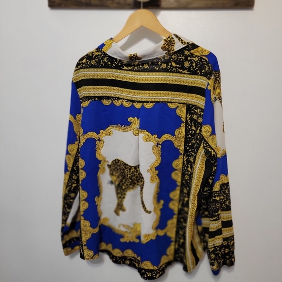 PLUS SCARF PRINTED OVERSIZED SHIRT size 16 - Picture 7 of 7